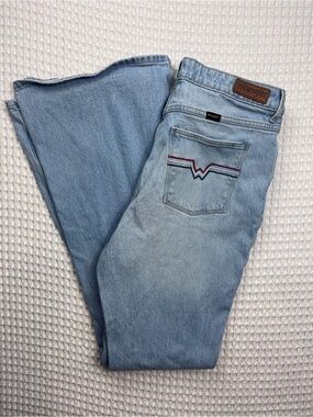 Wrangler High Rise Fierce Flare Jeans 12 31x34 Light Wash Flare Denim